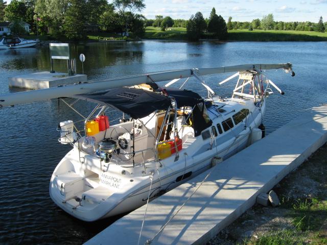 Sailboat in Trent Canal system